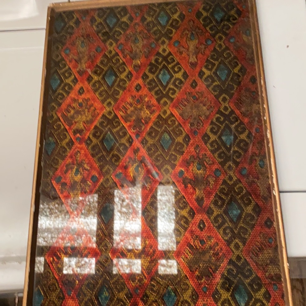 Two vintage prints with gold frames set in